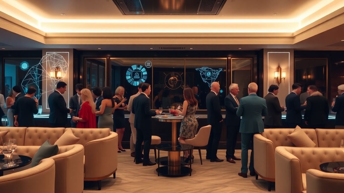 AI enhancing exclusive social club atmosphere.