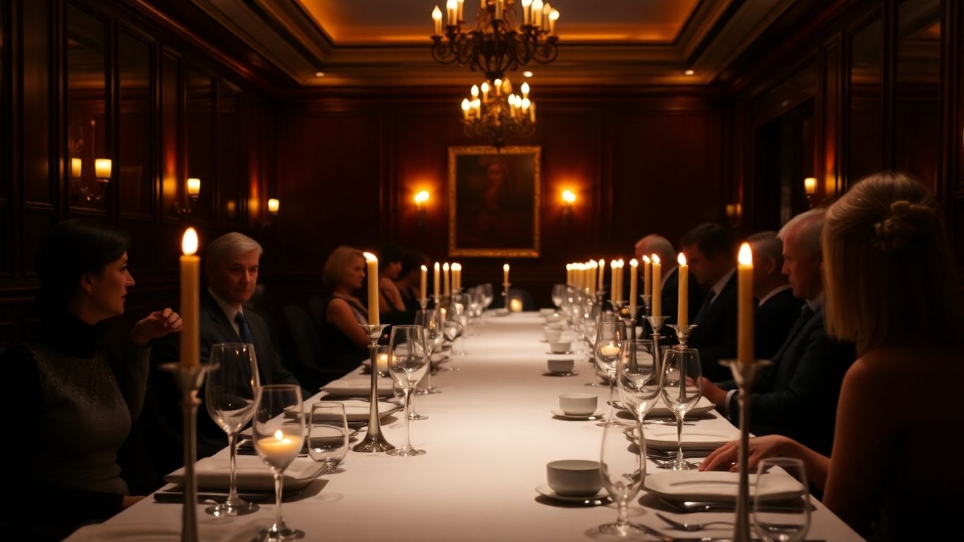 Elegant private dining room with a candlelit table.